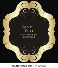 abstract golden frame