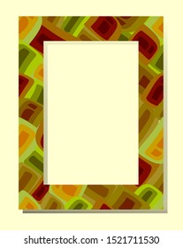 Abstract golden frame on light background. EPS10 vector illustration.