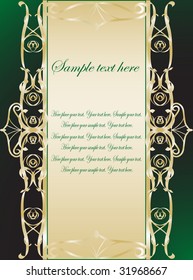 Abstract golden frame for your text