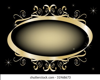 Abstract golden frame for your text