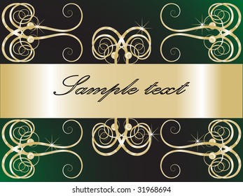 Abstract golden frame for your text
