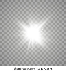 Abstract golden front sun lens flare translucent special light effect design. Vector blur in motion glow glare. Isolated transparent background.