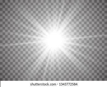 Abstract golden front sun lens flare translucent special light effect design. Vector blur in motion glow glare. Isolated transparent background.