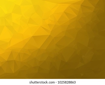 Abstract golden geometric background made of polygons.
