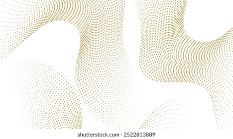 Abstract Golden Geometric Halftone Texture