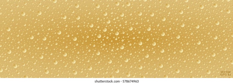 Abstract Golden Geometric Pattern with Circles and Balls. Spatial Structural Texture. Vector. 3D Illustration