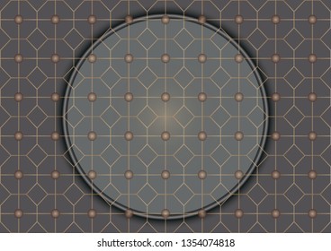 Abstract golden geometric pattern with lines, rhombuses