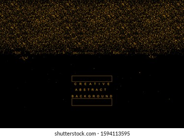 Abstract Golden Glitters Vector Background