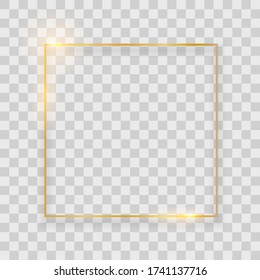Abstract Golden Glossy Frame background. Vector Illustration eps10

