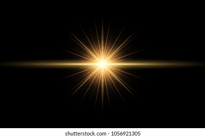 Abstract Golden Glow Light Effect Technology Stock Vector (Royalty Free ...