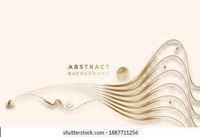 Abstract Golden glowing shiny Circle lines effect vector background. Use for modern design, cover, poster, template, brochure, decorated, flyer, banner.