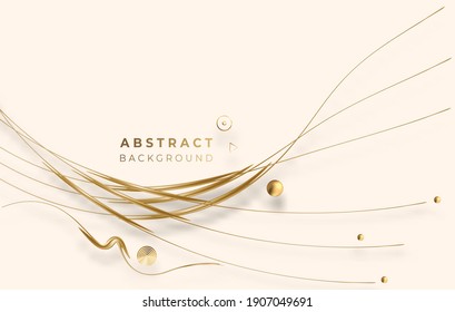 Abstract Golden glowing shiny Circle lines effect vector background. Use for modern design, cover, poster, template, brochure, decorated, flyer, banner.