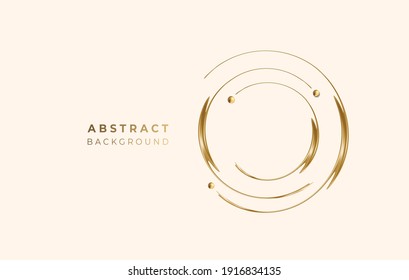 Abstract Golden glowing shiny Circle lines effect vector background. Use for modern design, cover, poster, template, brochure, decorated, flyer, banner.