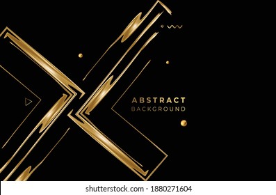 Abstract Golden glowing shiny lines art effect vector background. Use for modern design, cover, poster, template, brochure, decorated, flyer, banner.