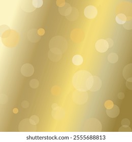 Abstract golden gradient background with blurred lights. Bokeh effect. Vector illustration for poster, banner, presentation.