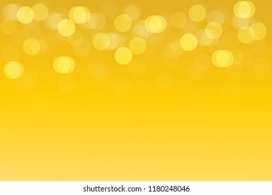Abstract golden gradient bokeh background with light at top