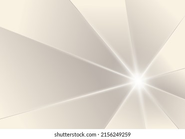 Abstract golden gradient geometric radius pattern background with lighting effect luxury style. Vector illustration