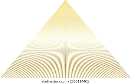 abstract golden gradient thin line triangle pattern art suitable for background.