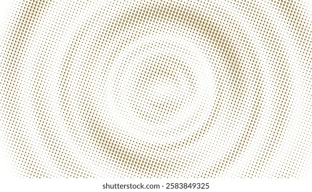 Abstract Golden halftone backdrop in white