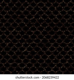 Abstract golden halftone mesh background. Vector illustration.