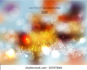 Abstract Golden Holiday Background bokeh effect.. Vector EPS 10 illustration.
