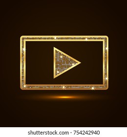 Abstract golden icon play