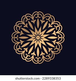 Abstrakter goldener islamischer Muster mandala Design Hintergrund