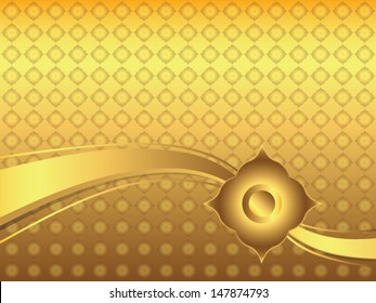 Abstract golden Lai Thai background. Vector