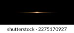 Abstract golden laser beam. Transparent isolated on black background. Vector illustration. lighting effect. directional spotlight