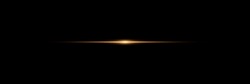Abstract Golden Laser Beam. Transparent Isolated On Black Background. Vector Illustration. Lighting Effect. Directional Spotlight