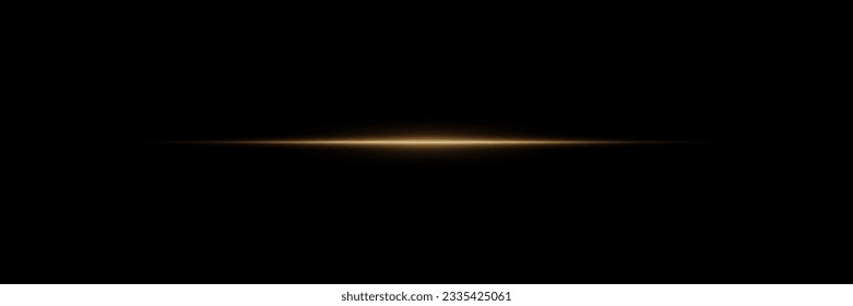 Abstract golden laser beam. Transparent isolated on black background. Vector illustration. light effect. directional spotlight
