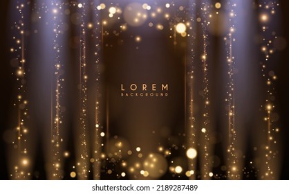 Abstract golden light effect background