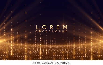 Abstract golden light effect background