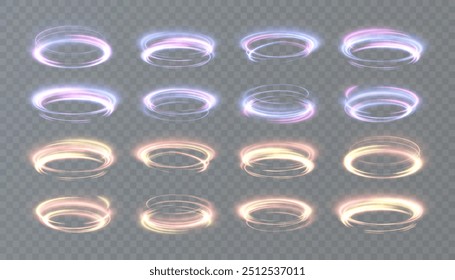 Abstract golden light effect Twirl. Dynamic golden lines with a glow effect. Rotating shiny rings. Abstract shiny swirls. Vector	
