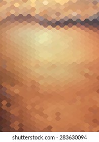 Abstract golden light from hexagon pattern