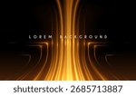 Abstract golden light lines effect