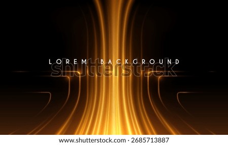 Abstract golden light lines effect