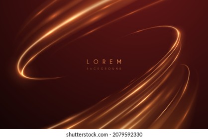 Abstract golden light motion lines background