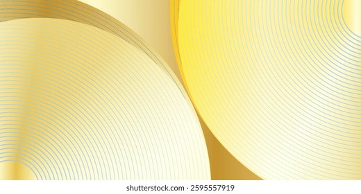 Abstract golden light motion lines on black background