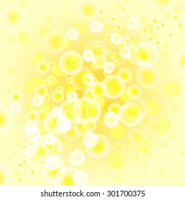Abstract golden lights bokeh background.