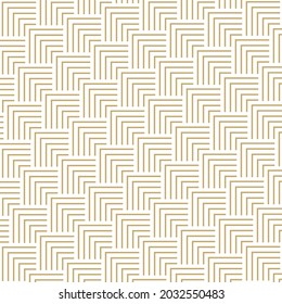 Abstract Golden Line Art Pattern, Background Design. Stock Illustration.