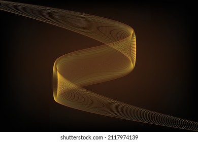 Abstract golden line background vector