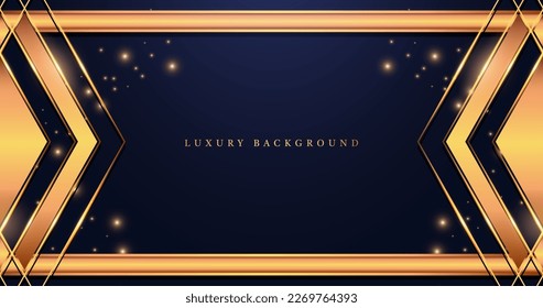 Abstract golden line geometric background design