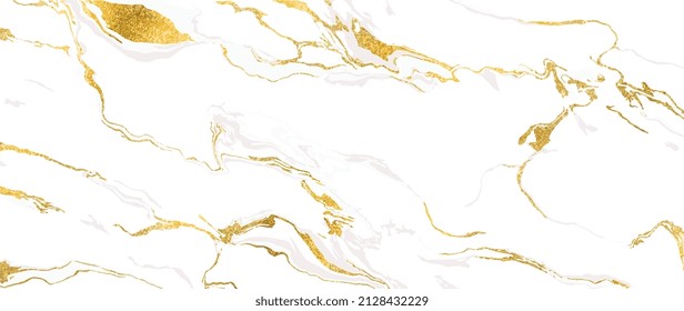 Abstract golden line on white background. Luxury wallpaper with gold shade, grey and white watercolor. Elegant marble pattern design for banner, covers, wall art, home decor and invitation.