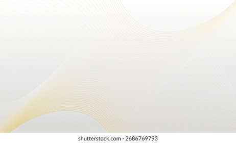 Abstract golden line wave background. business background lines wave abstract stripe design. Abstract grey, white smooth element. abstract gray wave curve lines banner design