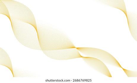 Abstract golden line wave background. business background lines wave abstract stripe design. Abstract grey, white smooth element. abstract gray wave curve lines banner design