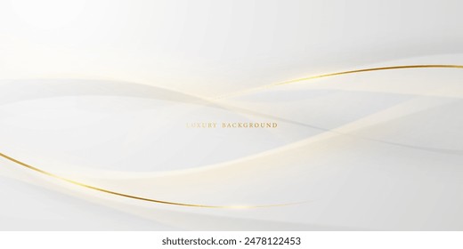 Abstract golden lines background with luxury golden vector illustration.