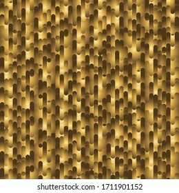 Abstract golden lines brush background with different elements. Retro art deco shine background with vertical lines