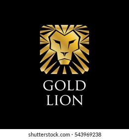 Abstract Golden Lion Logo Sign Symbol Icon