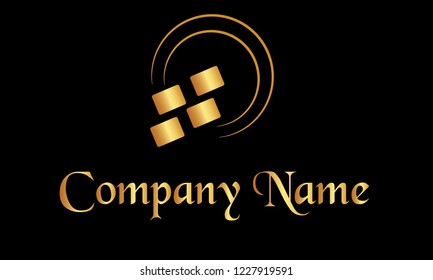abstract golden logo